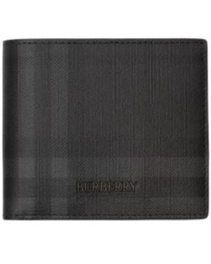 Burberry City Check Bifold Coin Wallet - Black