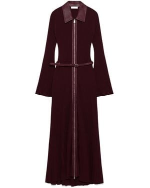 Jonathan Simkhai Ismelle Belted Ribbed-Knit Midi Dress - Red