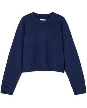Loulou de Saison Bruzzi Short Wool And Cashmere Blend Jumper - Blue
