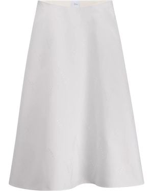 Dior Mid-Length Flared Skirt - White