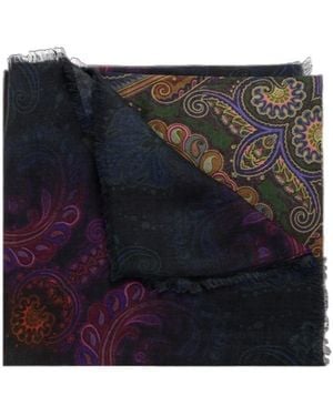 Etro Fringed Scarf - Blue
