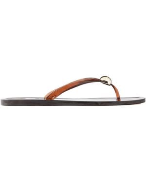 Loeffler Randall Embellished Pvc Thong Sandals - White