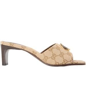 Gucci The Classic Signature Mules - Natural