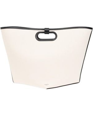 Alaïa Large Folded Canvas Tote Bag - White