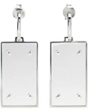 Maison Margiela Four Stitches Drop Earrings - White