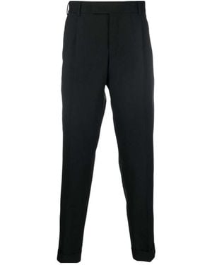 Pt Pantaloni Pt Torino Virgin Wool Tailored Trousers - Black