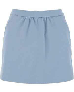 RED Valentino Scalloped Skort Shorts - Blue