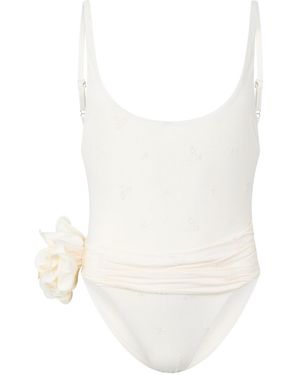 Magda Butrym Solid Colour Swimsuit - White