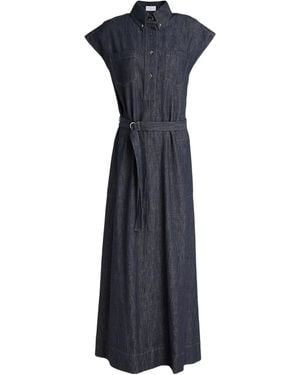 Brunello Cucinelli Minimalist Denim Shirt Dress - Blue