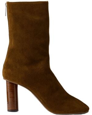 Paris Texas Suede Ankle Boots - Brown