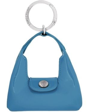 Longchamp Mini Handbag Keyring - Blue