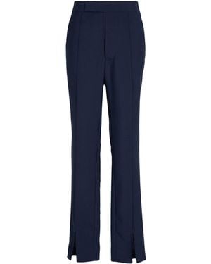 Marni Minimalist Wool Tapered Pants - Blue