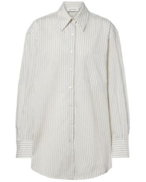 Rohe Striped Silk And Cotton Shirt - White