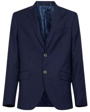 Etro Single-Breasted Tailored Blazer - Blue