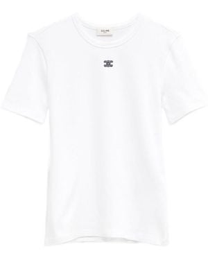 Celine Triomphe T-Shirt - White