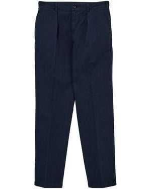 Drake's Belt Loop Casual Trousers - Blue