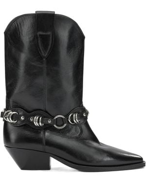Isabel Marant Duerto Chain Cowboy Boots - Black