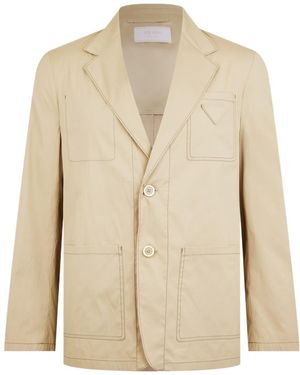 Prada Triangle Patch Blazer - Natural