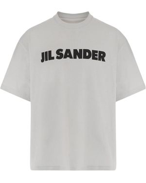 Jil Sander Logo T-Shirt - Grey