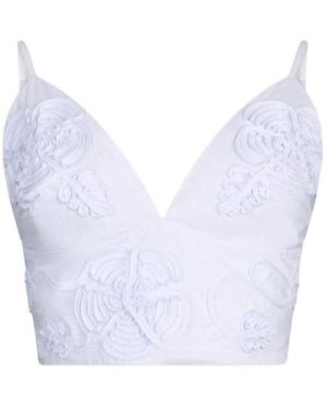 Liu Jo Embroidery Poplin Top - Blue