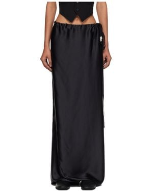 Ann Demeulemeester Eveline Long Bias Skirt - Black