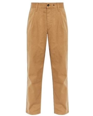 Rag & Bone Cotton Tapered Trousers - Natural