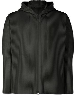 Homme Plissé Issey Miyake Hooded Casual Jacket - Black