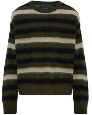 AllSaints Striped Crew Neck Jumper - Black