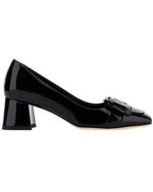 Tod's Kate Block Heeled Court Shoes - Black