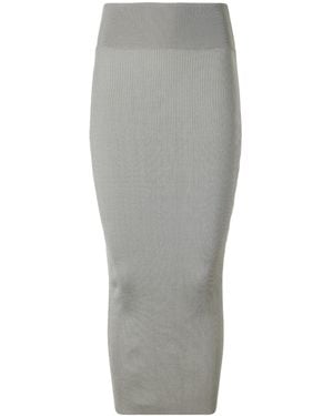 Stella McCartney Metallic Crepe Maxi Skirt - Grey