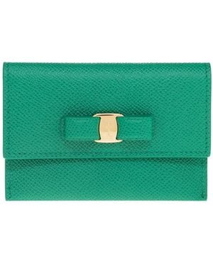 Ferragamo Logo Card Bag - Green