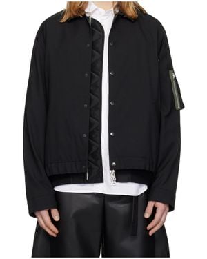 Sacai Zipped Blouson - Black