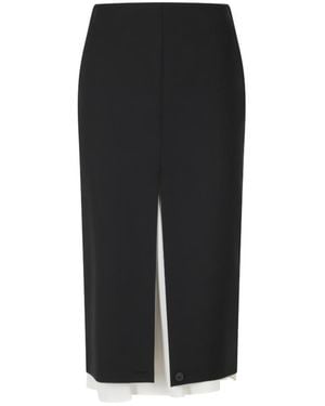 Semicouture Straight-Cut Skirt - Black