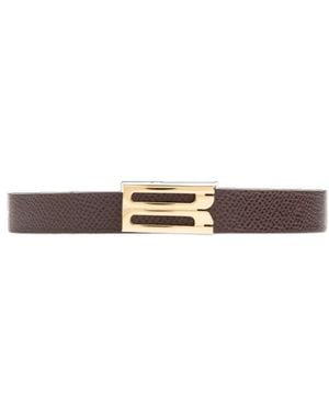 Victoria Beckham Geometric Buckle Belt - White