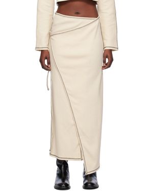 Baserange Contrast Trim Skirt - Natural