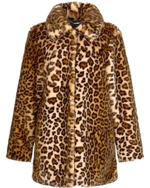 Liu Jo Leopard-Print Button-Fastening Jacket - Brown