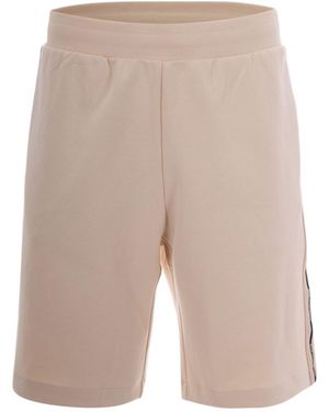 EA7 Mesh Panel Shorts - Natural