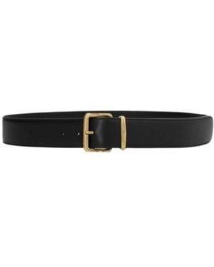 Miu Miu Logo Engraved Buckle Belt - White