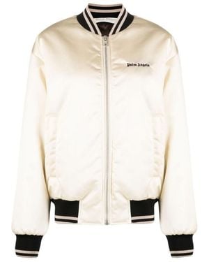 Palm Angels Classic Logo Bomber Jacket - White