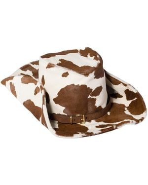 Miu Miu Printed Leather Cowboy Hat - Multicolour
