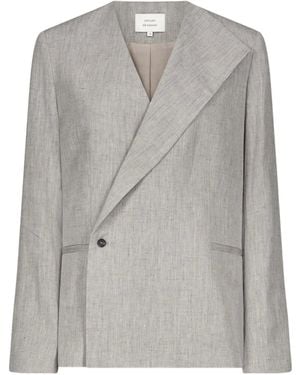 Loulou de Saison Suna Asymmetric Blazer - Gray