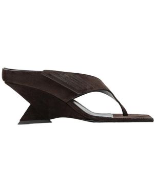The Attico The Cheope Thong Sandals - Black