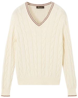 Loro Piana Augusta V-Neck - White