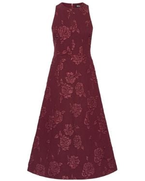 ROTATE BIRGER CHRISTENSEN Jacquard Flared Dress Dark - Purple