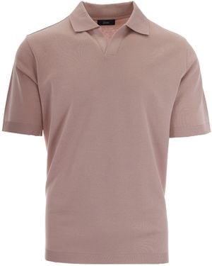 Herno Short-Sleeve Polo Shirt - Pink
