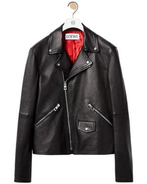 Loewe Leather Biker Jacket - Black