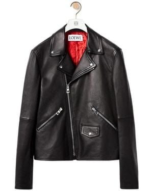 Loewe Leather Biker Jacket - Black