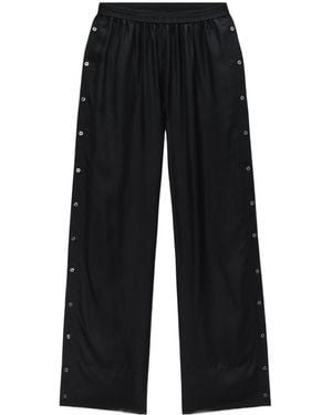 Alexander Wang Side Placket Wide Leg Trousers - Black