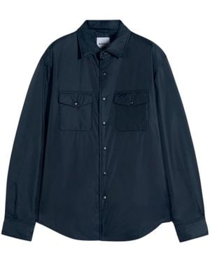 Aspesi Long-Sleeved Button-Up Shirt - Blue