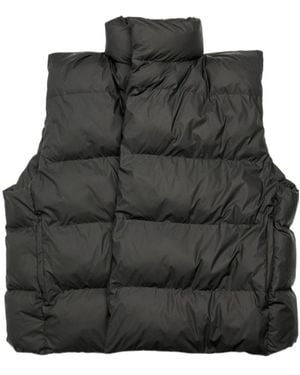 Balenciaga Logo Printed High-Neck Padded Gilet - Black
